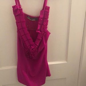 Bright pink party top
